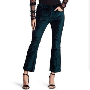 Free people velvet pants in green